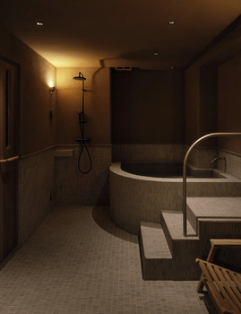 福岡博多サクラドウのプライベートサウナ 3-D