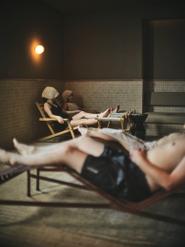 プライベートサウナでととのう親子