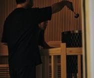 サウナルームでほうじ茶ロウリュのテスト