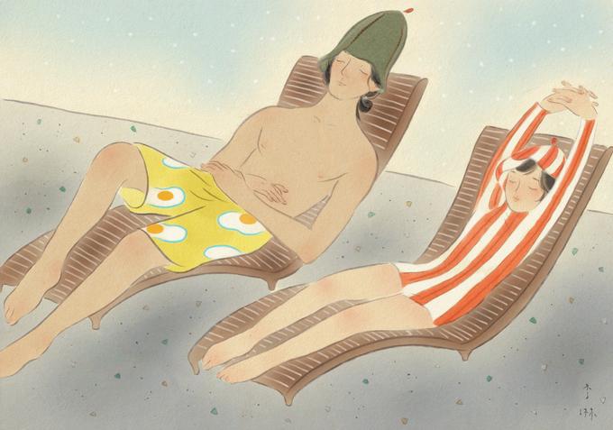 プライベートサウナでととのう親子